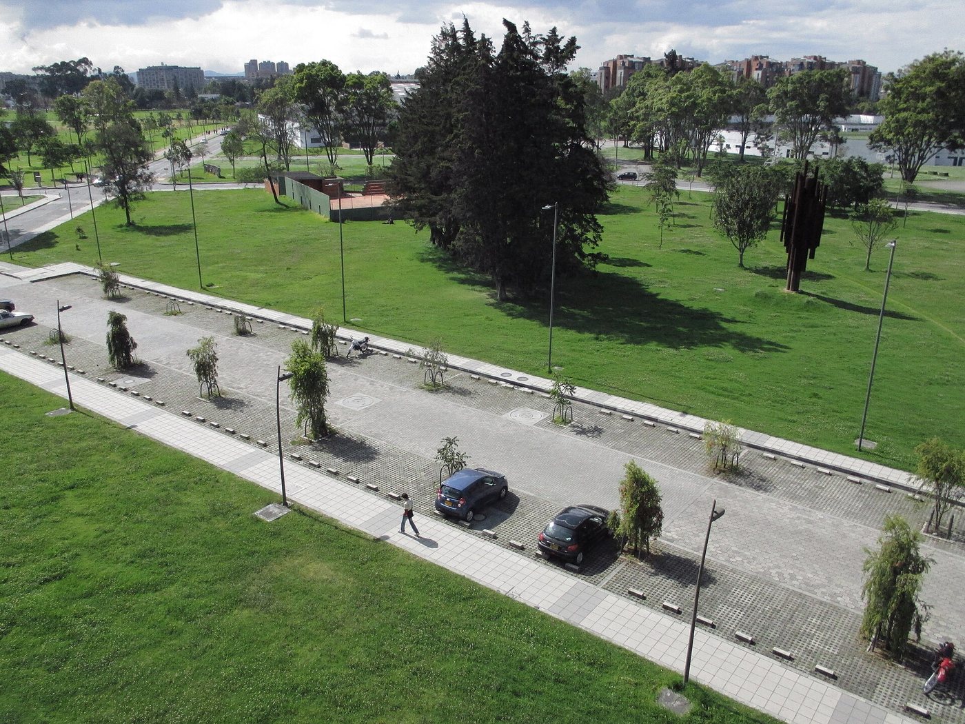 Campus de l'Universidad Nacional de Colombia à Bogotá, vu d'en haut